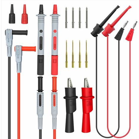 Green Mobility-Sondes de Multimètre, Kit de câbles de test pour multimètre électronique avec pinces crocodiles, stylo de détection 1000 V20 A et câble de test SMD pour multimètres,Fonepro (1/5)