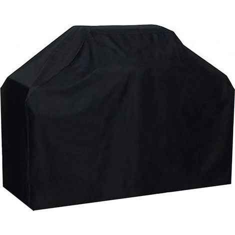 Housse Barbecue, Housse pour Barbecue Grill Anti-Vent/Anti-UV/Anti-l'eau/Anti-l'Humidité/Antipoussière 117x61x145cm, Noir (1/5)