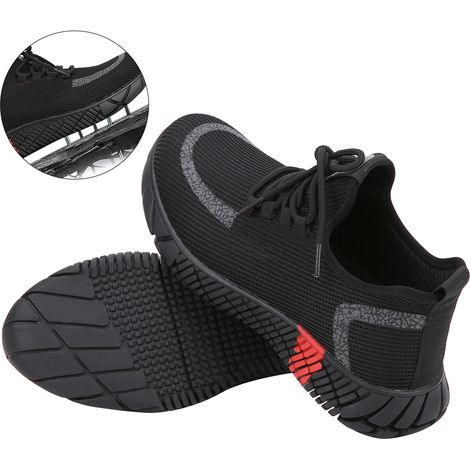 Chaussures de sécurité pour le travail dans le bâtiment, bottes de sécurité à embout en acier, pointure 46. (1/5)
