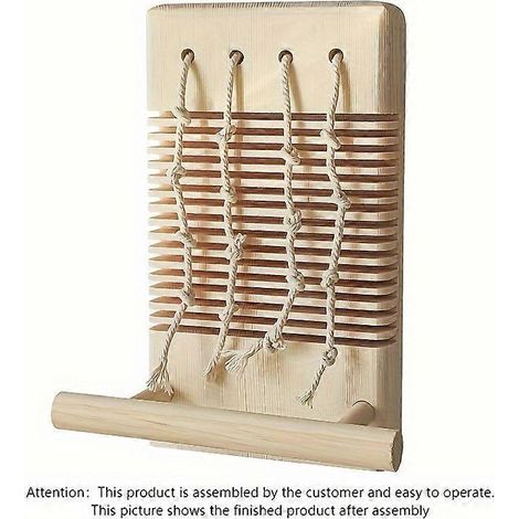 Perchoir interactif en bois naturel avec balançoire pour perroquet (1 pièce) - Accessoire pour cage à oiseaux : entraînement, escalade et mastication - Montage facile (1/5)