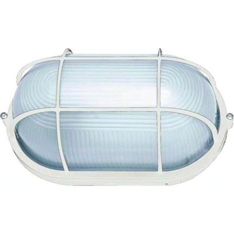 Plafoniera in Alluminio Blinky Bk-Plo Ovale Bianca Watt  60