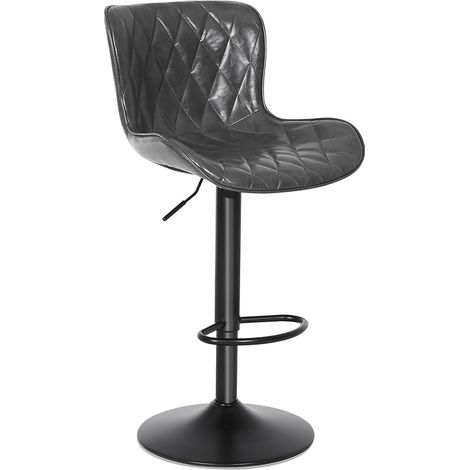 Bar Stools, Waterproof Leather,(Dark Gray,Set of 1)