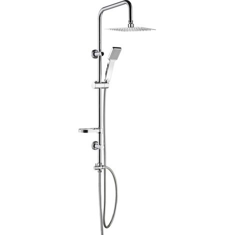 Quadratische Duschsäule ohne Mischer Damast Smart relax Q 12445  Chrom