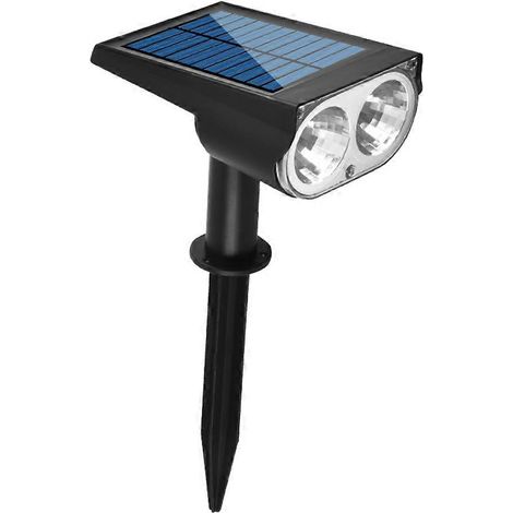 Projecteur solaire 2/7 LED pour jardin, lampe solaire réglable, étanche IP65, applique murale extérieure (1/5)