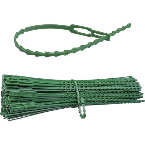 150Pcs Attaches de Plantes Réglables de Jardinage 230mm Attache Soutien de Jardin Lien de Serrage en Plastique Réutilisable pour Soutenir Vignes Tomates Arbustes Plantes (Vert) (1/5)