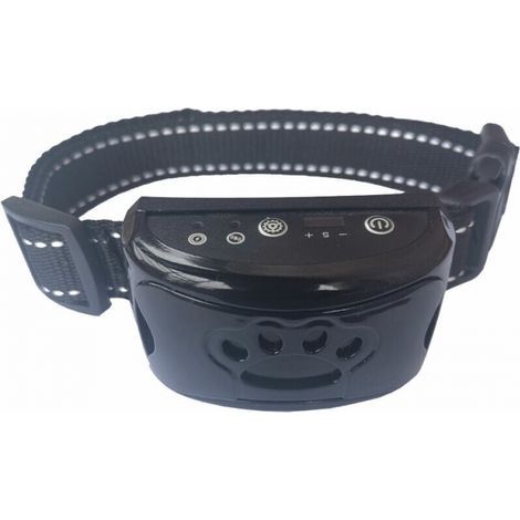 Rechargeable anti-barking collar for dogs, anti-barking device for small, medium and large dogs, anti-barking dog collar (black) (1/4)