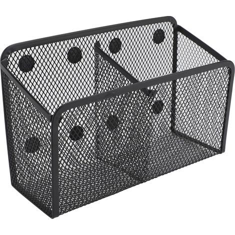 Magnetischer Stifthalter, multifunktional, großer Stiftebecher aus Metallgewebe für Schränke und Whiteboards (1/5)