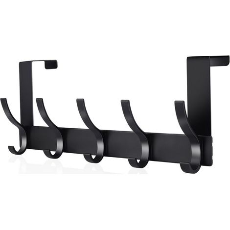 Ganchos para puertas, ganchos colgantes de acero inoxidable (negros)