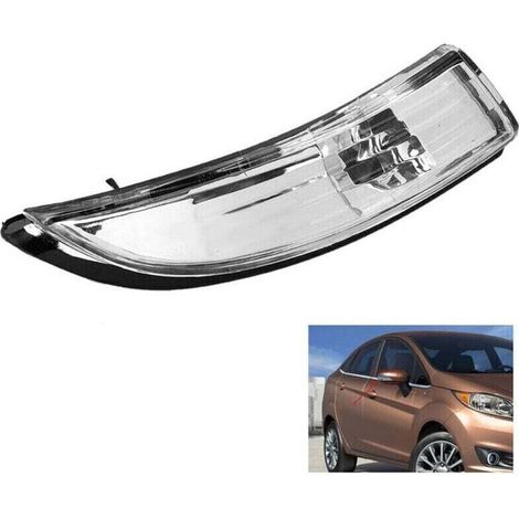 Lentille d'indicateur de rétroviseur d'aile de porte transparente pour Ford Fiesta MK7/MK7.5 2009-2017 cté droit (1/4)
