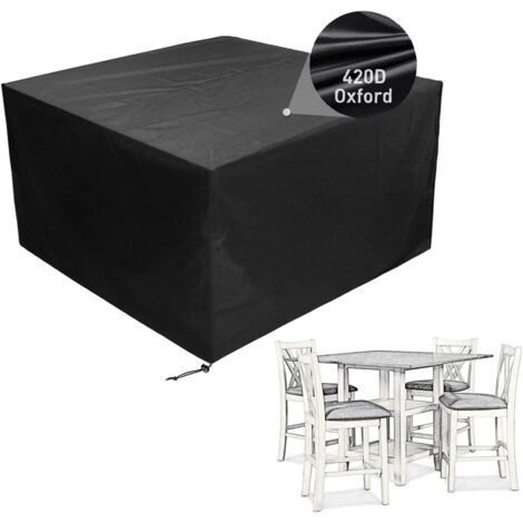 Pair Patio Furniture Cover Waterproof Outdoor Sectional Sofa Set Covers, Outdoor Rectangle Table and Chair Set Covers, Dust Proof Furniture Protective Cover carré 13513574cm (1/5)
