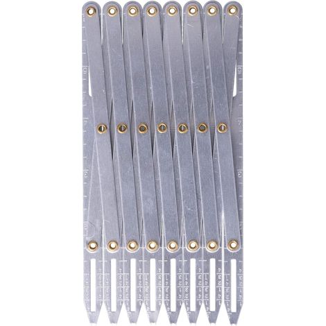 Calibre de costura de aluminio, herramienta de costura de botones expandibles de longitud ajustable, plantilla expandible para cortinas domésticas DIY, agujeros multifuncionales, ojales, manualidades,