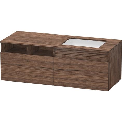 DURASTYLE mobile lavabo 550x1400x500m con taglio dritto noce scuro