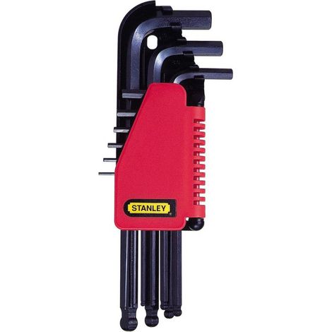 STANLEY 9-teiliger Inbusschlüsselsatz mit Kugelgelenk 1,5 - 10 mm