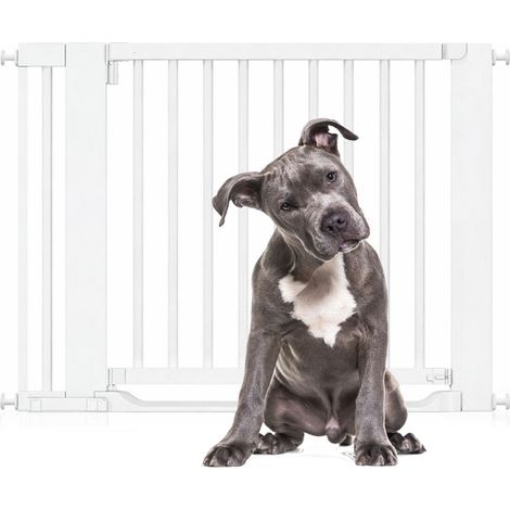 Bettacare Wooden Heritage Flat Step Dog Gate, White, 105cm - 113cm