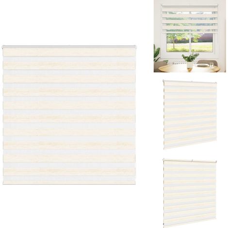 Store zèbre beige marbré largeur du tissu 140,9 cm polyester - Store Zébré - Stores Zébrés - Store À Enrouleur Zébré - Double Store À Enrouleur (1/5)