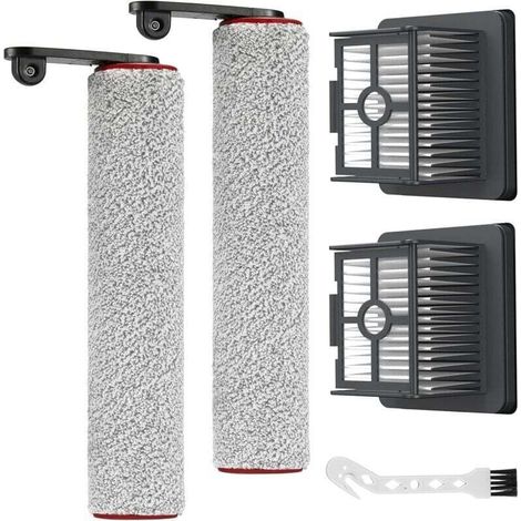 Brush roller - Accessories compatible with Dreame H12 Pro dry vacuum cleaner - 2 brush rollers + 2 filters + 1 cleaning brush for Dreame H12 Pro vacuum cleaner