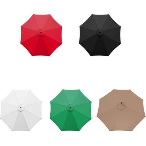 Housse Parasol - 3 M - 8 Baleines - Imperméable Anti-UV - Polyester Double Couche - Kaki (1/5)