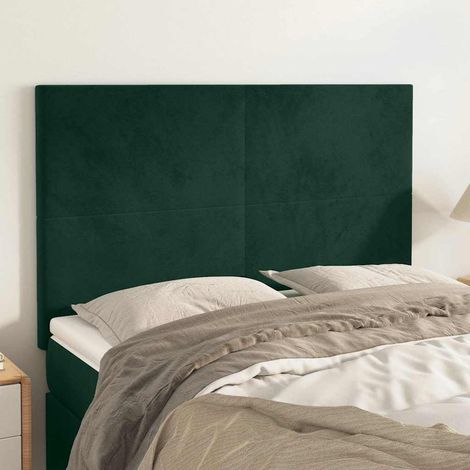 Tête de lit Vert foncé 144 x 5 x 118/128 cm Velours (1/5)