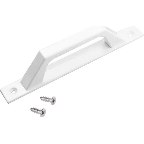 2 maniglie porta fienile robuste in metallo per porta scorrevole legno garage capanno, bianco, stile 2