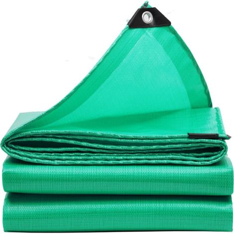 Telone in plastica PE di alta qualità, impermeabile, resistente al gelo e ai raggi UV, ideale per giardini, gazebo e campeggio, colore verde, dimensioni 2 m x 8 m. (1/5)