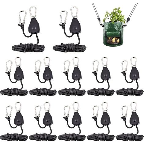 sangles ajustables crochets cliquet : 3 mm, sangles cliquet crochets corde, cliquets traction suspendre ventilateurs plantes, lumières plantes (1/5)