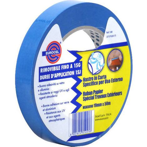 Cinta de enmascarar azul 25x50ml - Eurocel