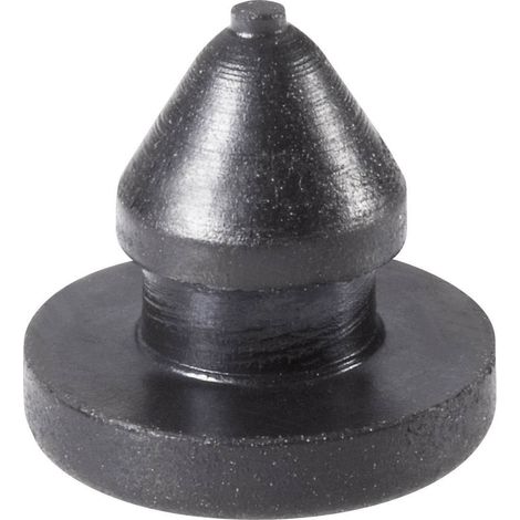 Embout de pieds de table en caoutchouc noir – Ø 9 mm x H 8.6 mm – Fixation par enfoncement – 1 pièce – Pb Fastener (1/4)