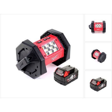 Milwaukee M18 AL-401 Akku LED Flutstrahler mit 1100 Lumen + 1x 4,0 Ah Akku (1/5)