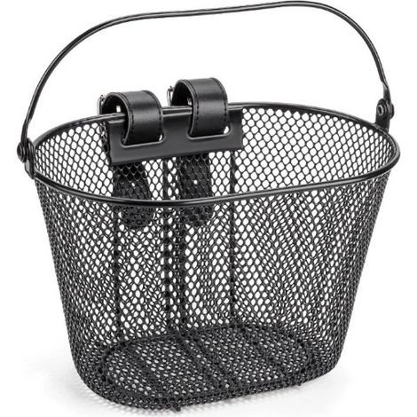 Panier de vélo en métal noir, à fixation avant, panier pour vélo enfant, panier portatif, accessoires de cyclisme. (1/5)