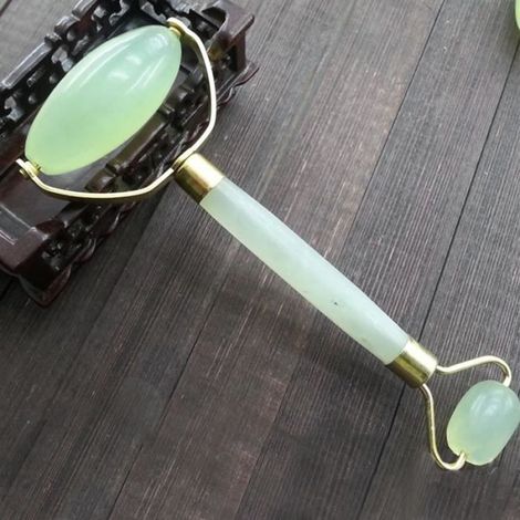 Rouleau de massage - Naturel - Pierre de Jade - Anti-âge - Relance le visage - Mixte (1/3)