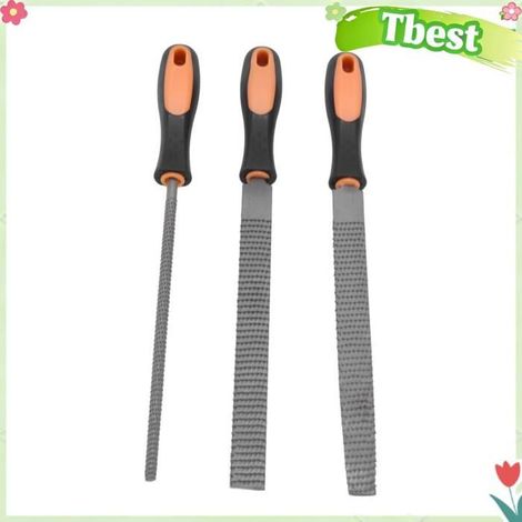 Jeu de limes à râpe à bois, 3 pièces, à Double rayures, dents grossières, en acier à haute teneur en carbone pour le travail du (1/4)