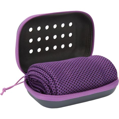 Serviette rafraîchissante douce et respirante en microfibre avec boîte pour yoga, sport, course à pied, entraînement, gym (1/5)