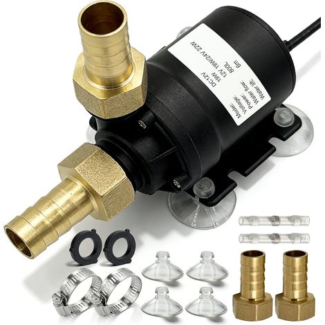 Pompe à Eau Submersible Brushless DC 12V 800L/H 19W Pompe Immergée Silencieuse 5M avec Noyau en Céramique pour Aquarium Fontaine Piscine Étang Système de Circulation d’Eau (1/5)