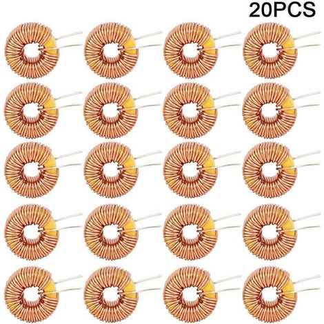 20 bobines toroïdales en cuivre de haute qualité pour circuits imprimés, 100 µH, 0,6 mm