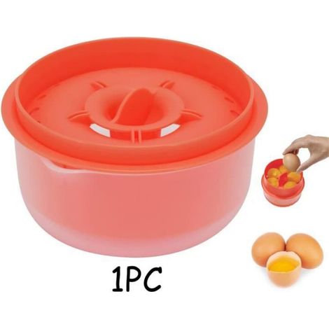 Séparateur d'œufs - Cuisine - Plastique PP - Orange - Compact - Facile à nettoyer (1/4)