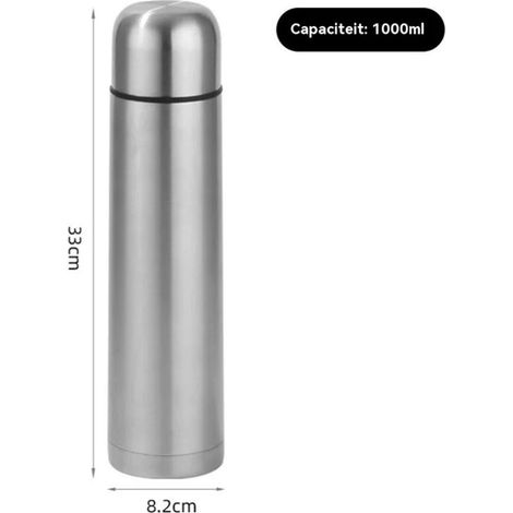 Gourde isotherme 1000 ml - Mug isotherme - Bouteille isotherme à double paroi - Thermos portable pour les voyages et activités de plein air - Thermos indispensable pour le sport, le fitness et les voy (1/5)