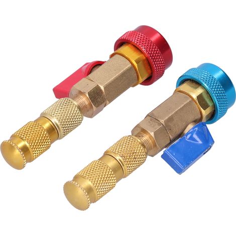 Kit 2 pièces démonte-installateur de noyau de valve clim réglable, coupleur haute et basse pression pour R134a/R12 (1/5)