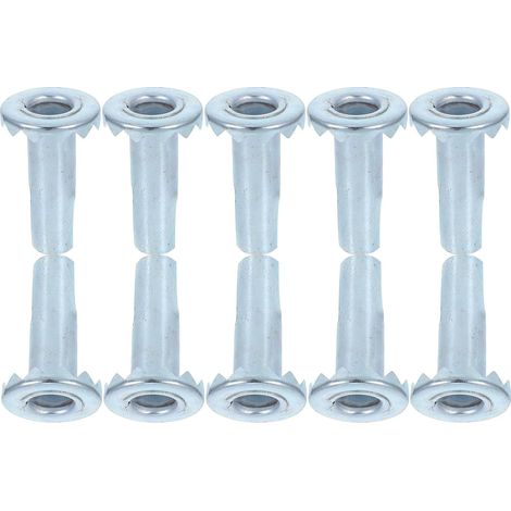 Lot de 10 douilles métalliques rondes robustes pour roulettes chaise, inserts silencieux compatibles meubles (1/5)