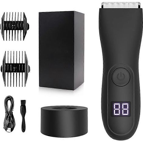 Tondeuse électrique et rasoir pour hommes, tondeuse corporelle pour l'aine et les testicules, lame en céramique remplaçable (1/5)