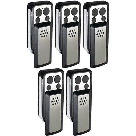 Lot de 5 télécommandes 114253 pour porte de garage/portail. 433.92 MHz. compatibles avec les télécommandes de portail électrique AVIDSEN 104257. 104251 et 114253.