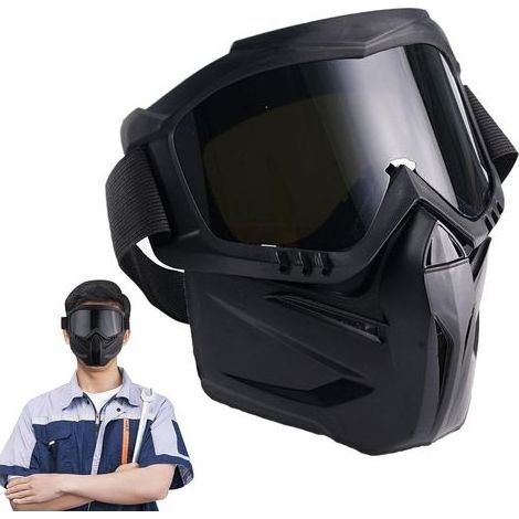 Générique Cagoules de Soudage,Masque de Soudeur Anti Éblouissement Protection des Yeux, Équipement de Sécurité, Résistant Flammes et Chaleur avec Lunettes Auto Obscurcissantes pour Découpe (1/5)