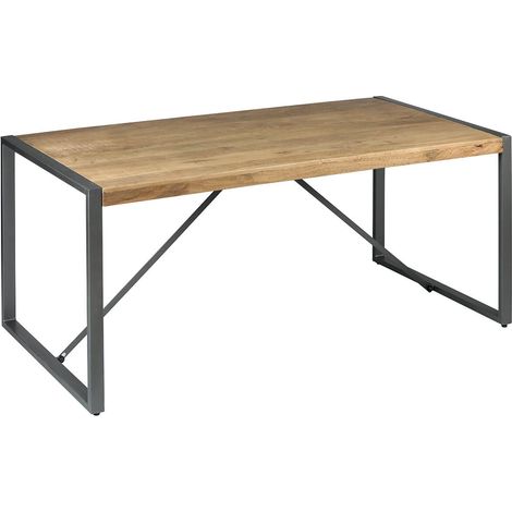 PALISSA - Table de Repas 180cm Bois et Acier Patiné (1/3)