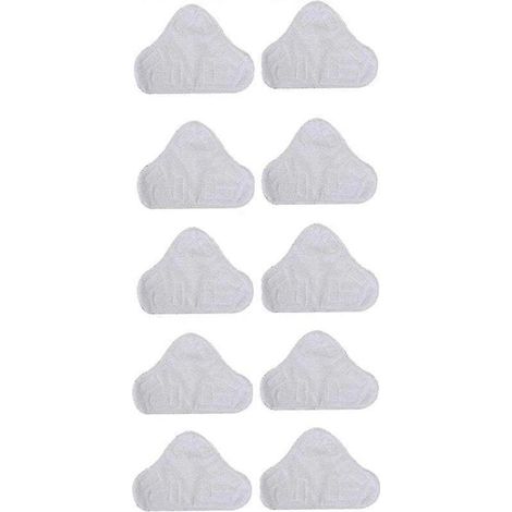 10er-Pack Mikrofaser-Ersatzpads für den dreieckigen Drag-Dampfmop H2o Mop X5 (1/5)