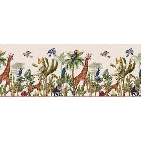 Set di 2 tappeti da cucina antiscivolo e lavabili Jungle (1/2)