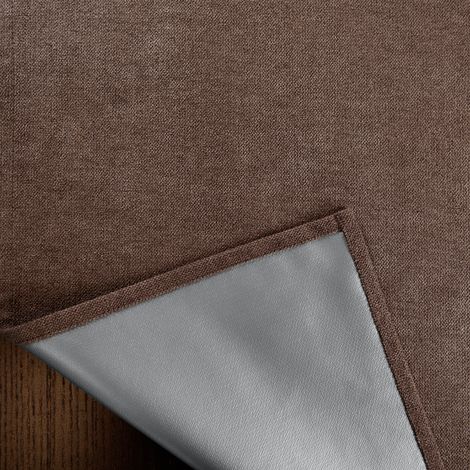 Tissu thermique été anti-chaleur 100% occultant Marron Brun 145 cm