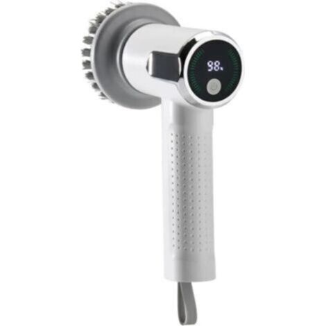 Cepillo eléctrico giratorio, cepillo eléctrico de 2 velocidades para limpieza, con 3 cabezales reemplazables, cepillo de ducha inalámbrico con indicador de nivel de batería, cepillo de limpieza.