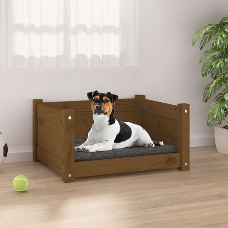 vidaXL Cuccia per Cani Ambra 55,5x45,5x28 cm Legno Massello di Pino