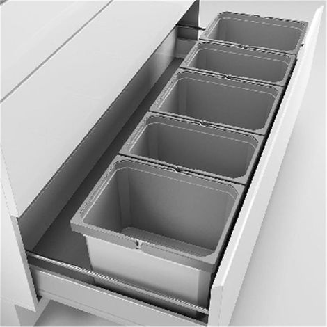 Naber Cox® Box 235 K/1200-5, Abfallsammler für vorhandene Auszüge, mit Biodeckel (1/4)