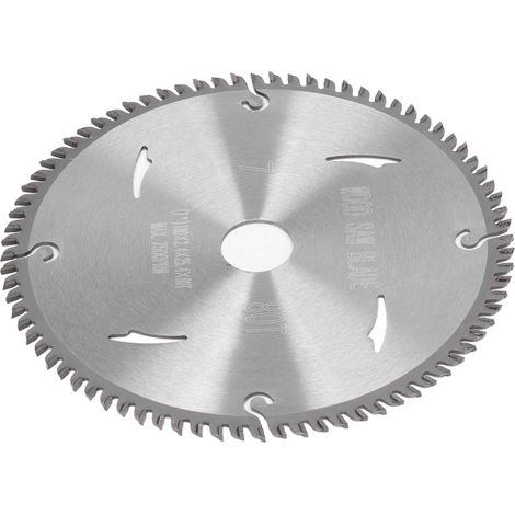 Lame de scie circulaire en carbure 80T à dents alternées pour la coupe du bois, idéale pour les projets de menuiserie. (1/5)