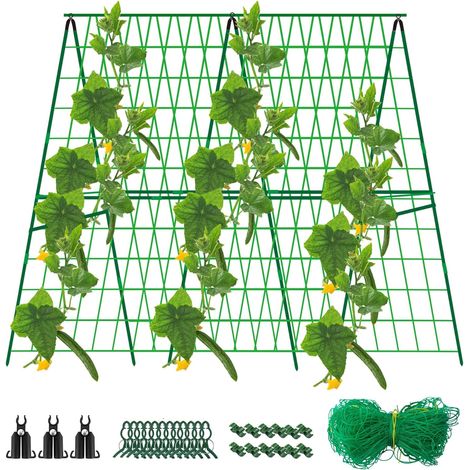 Treillis de jardin pour plantes grimpantes d'extérieur, treillis en forme de A pour concombres en potager surélevé, treillis pour tomates en potager surélevé, treillis de jardin (1/5)